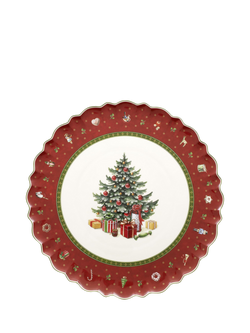 Villeroy & Boch Toy's Delight Porcelain Cake Plate, 34cm, White/Multi, White/Multi