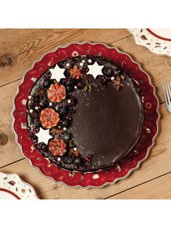 Villeroy & Boch Toy's Delight Porcelain Cake Plate, 34cm, White/Multi - view 2, White/Multi