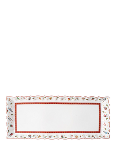 Villeroy & Boch Toy's Delight Porcelain Rectangular Cake Plate, 40cm, White/Multi
