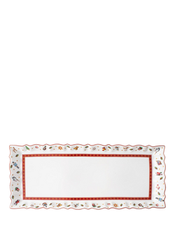 Villeroy & Boch Toy's Delight Porcelain Rectangular Cake Plate, 40cm, White/Multi, White/Multi