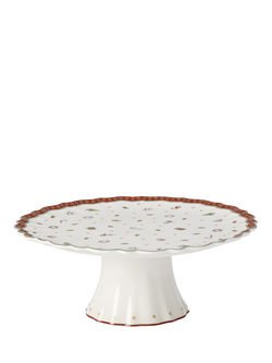 Villeroy & Boch Toy's Delight Porcelain Footed Cake Plate, 33.5cm, White/Multi, White/Multi
