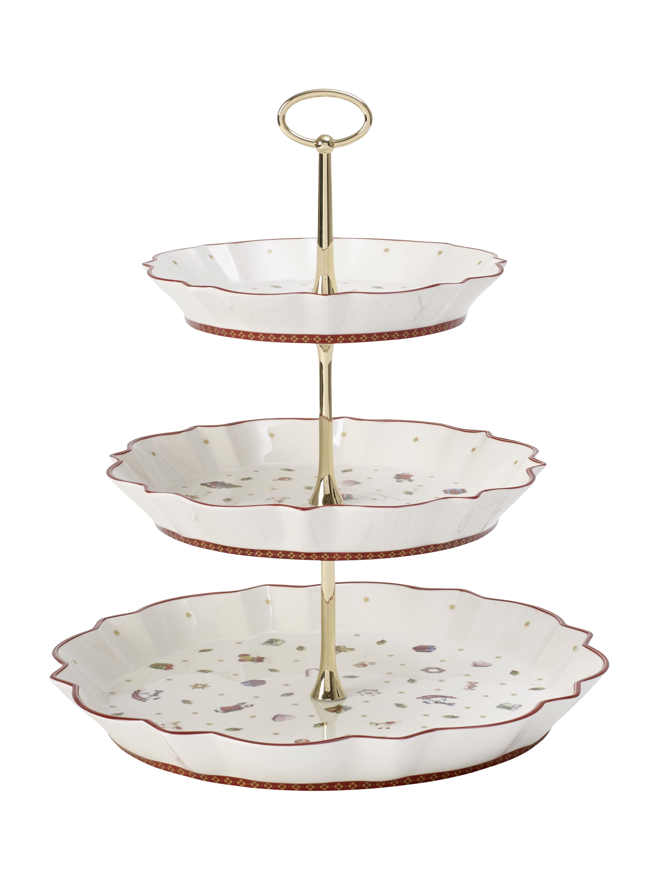 Villeroy & Boch Toy's Delight Porcelain 3 Tier Cake Stand, 30cm, White/Multi