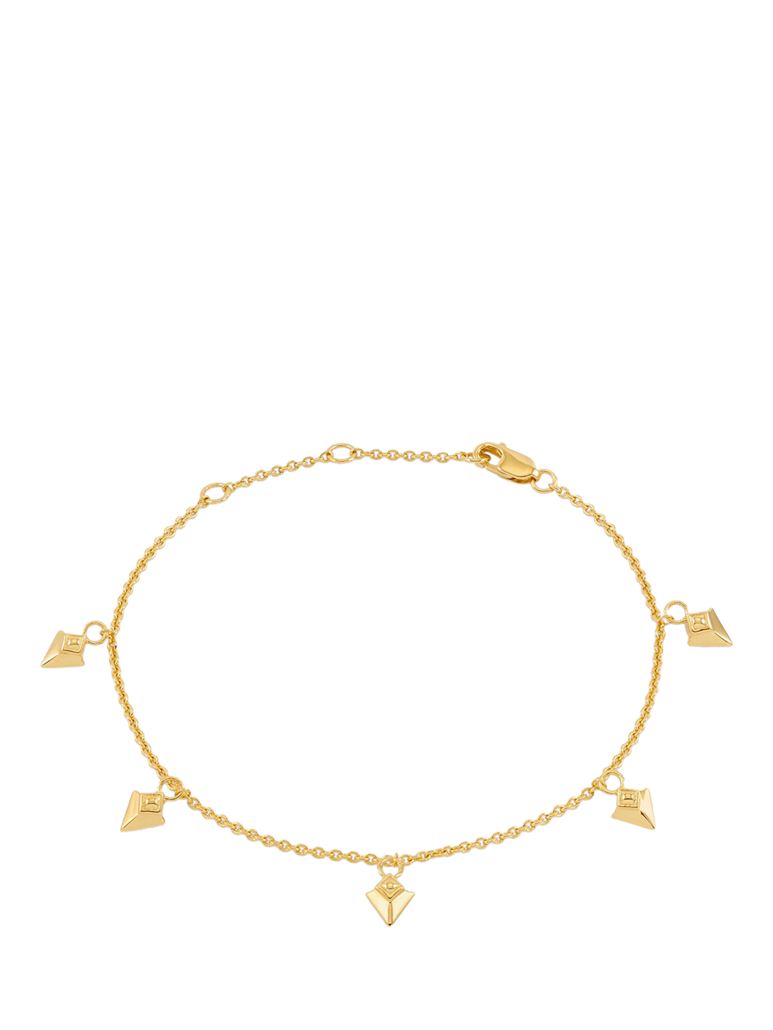 Product image 1 of 3, which shows Rachel Jackson London Arrow Spike Station Bracelet, Gold
