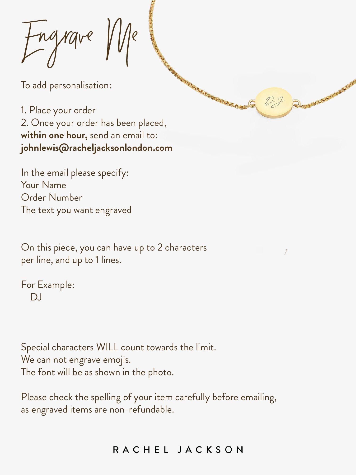 Product image 3 of 4, which shows Rachel Jackson London Personalised White Topaz North Star Chain Bracelet, Gold