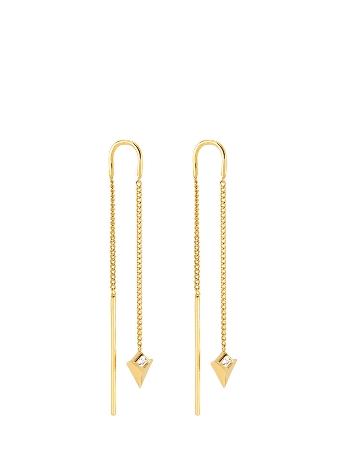 Product image 1 of 3, which shows Rachel Jackson London Arrow Spike Threader Earrings, Gold