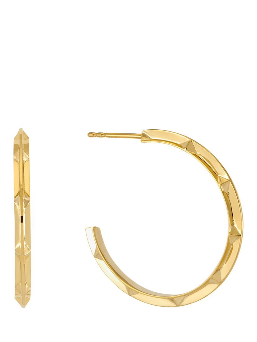 Product image 1 of 3, which shows Rachel Jackson London Large Arrow Spike Demi Hoop Earrings, Gold