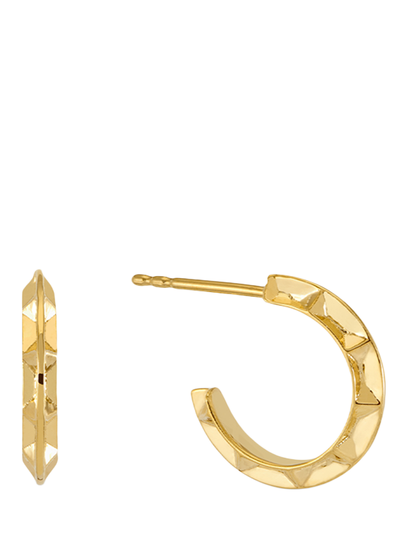 Product image 1 of 4, which shows Rachel Jackson London Mini Arrow Spike Demi Hoop Earrings, Gold