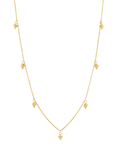 Rachel Jackson London Arrow Spike Station Necklace, Gold