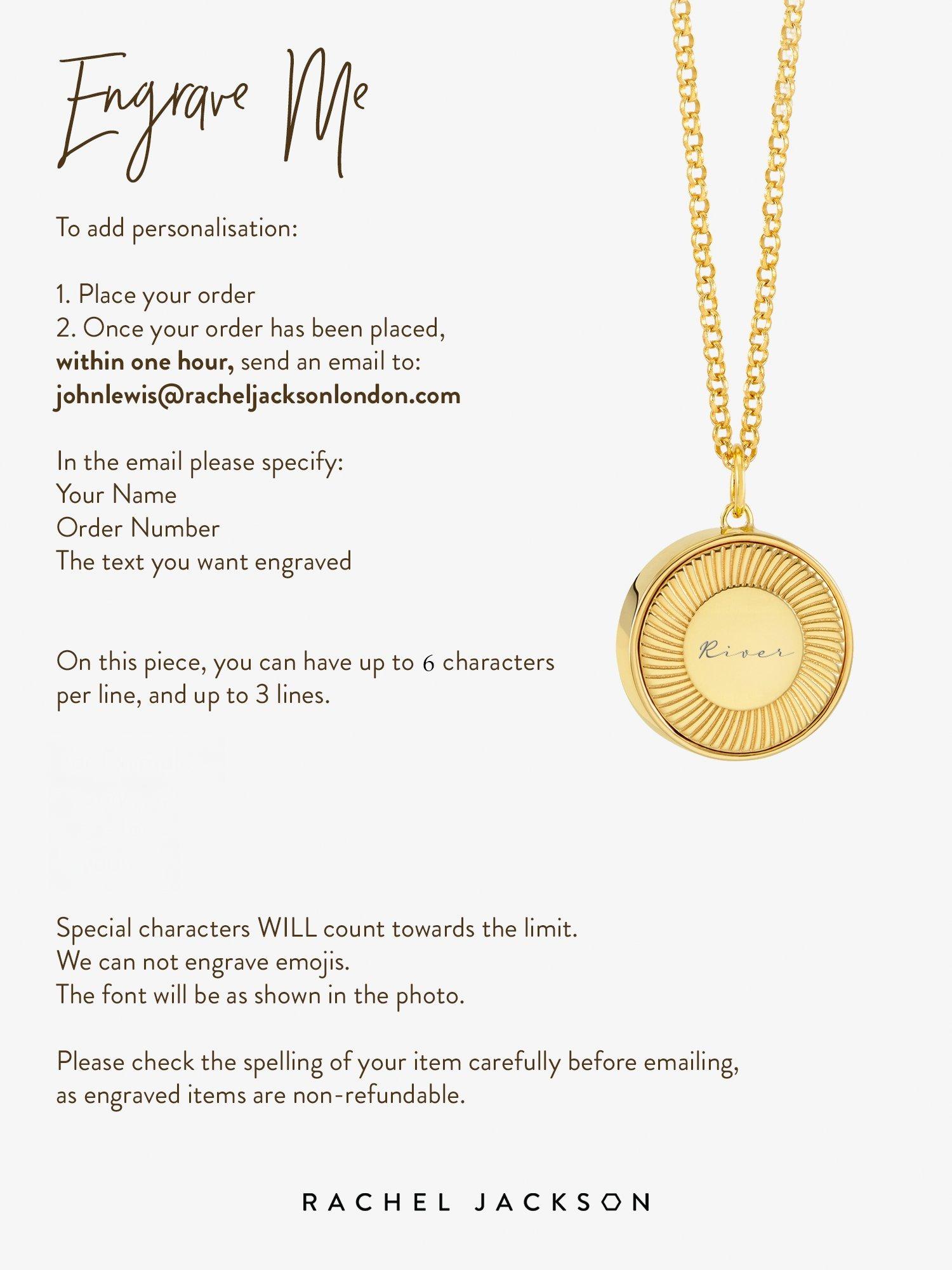Product image 4 of 5, which shows Rachel Jackson London Personalised Blue Topaz North Star Amulet Necklace, Gold/Blue