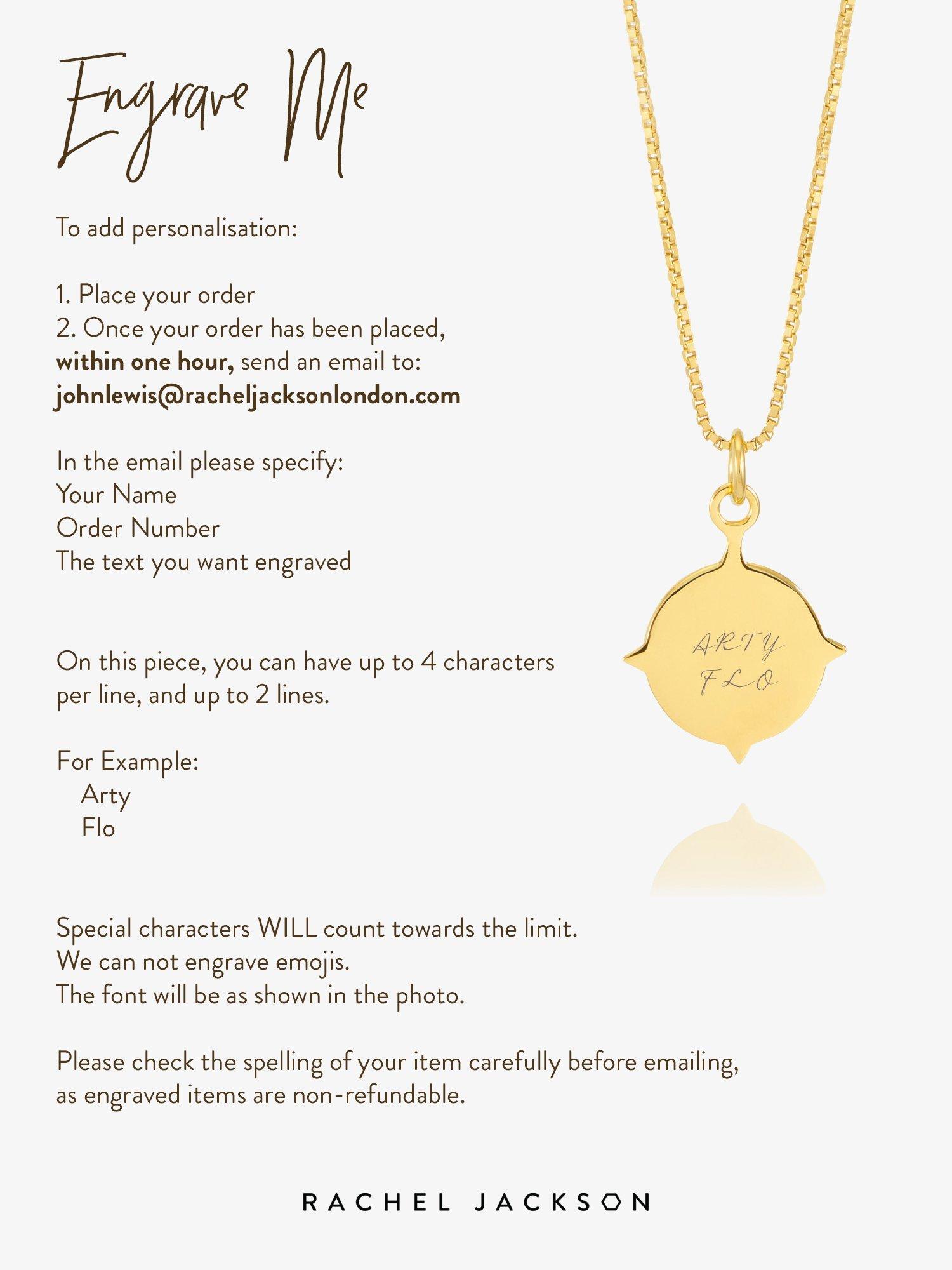 Product image 4 of 5, which shows Rachel Jackson London Personalised North Star Topaz Pendant Necklace, Gold