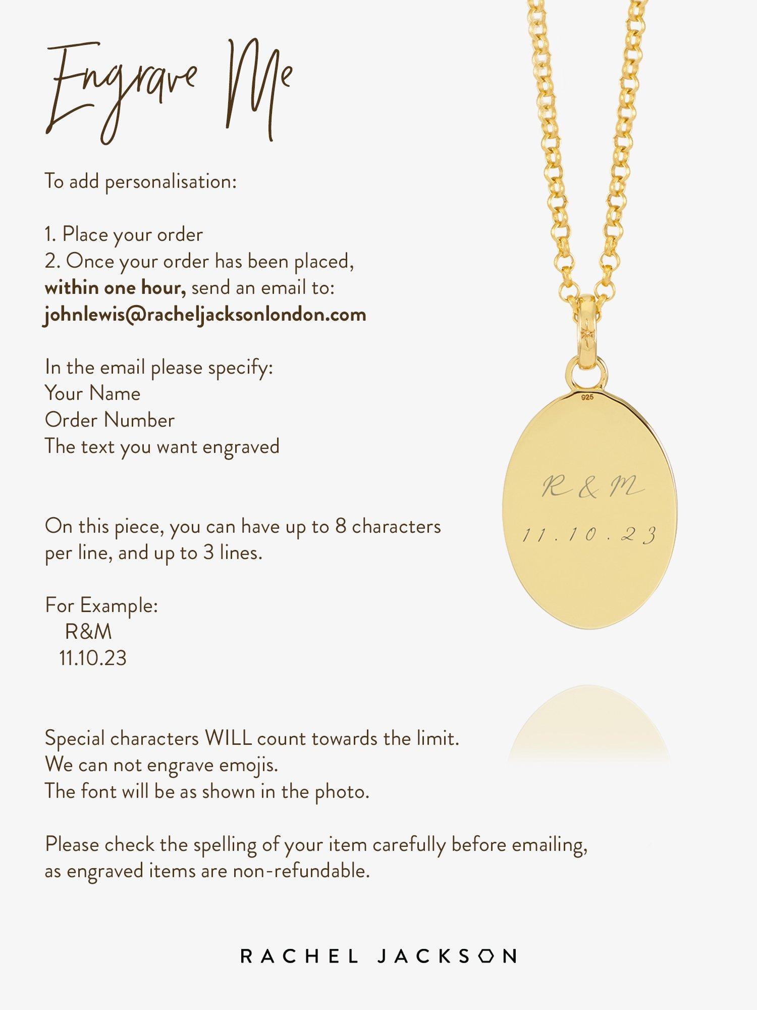 Product image 3 of 4, which shows Rachel Jackson London Personalised Oval North Star Pendant Necklace, Gold