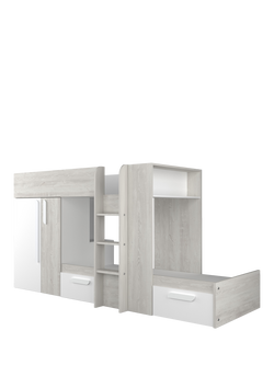 Kids Avenue Barca Bunkbed, European Single, Cascina/White - view 2, White/Cascina