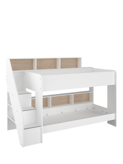 Kids Avenue Parisot Biblio Bunkbed, European Single, White/Oak - view 2, White/Oak
