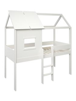 Kids Avenue Ordi Midi Playhouse Mid Sleeper Bed with Desk and Chest of Drawers, European Single - view 2, White