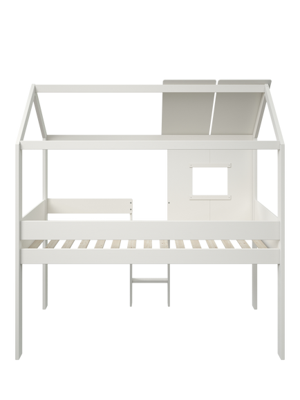 Kids Avenue Midi Playhouse Mid Sleeper Bed Frame, European Single - view 2, White