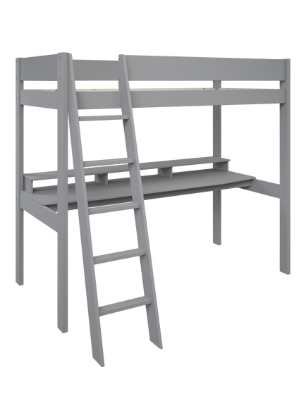 Kids Avenue Estella Gaming High Sleeper Bed Frame, Single, Grey - view 2, Grey