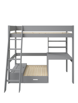 Kids Avenue Estella 4 High Sleeper Bed Frame with Futon, Single - view 2, Grey