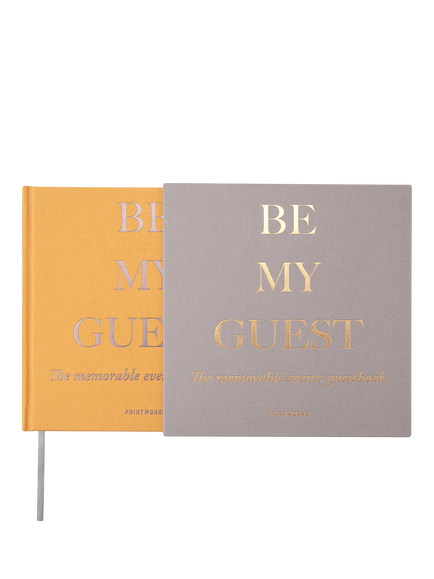 PRINTWORKS Be My Guest Book, Yellow/Beige, Beige