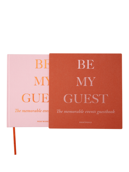 PRINTWORKS Be My Guest Book, Pink/Rust, Rust/Pink