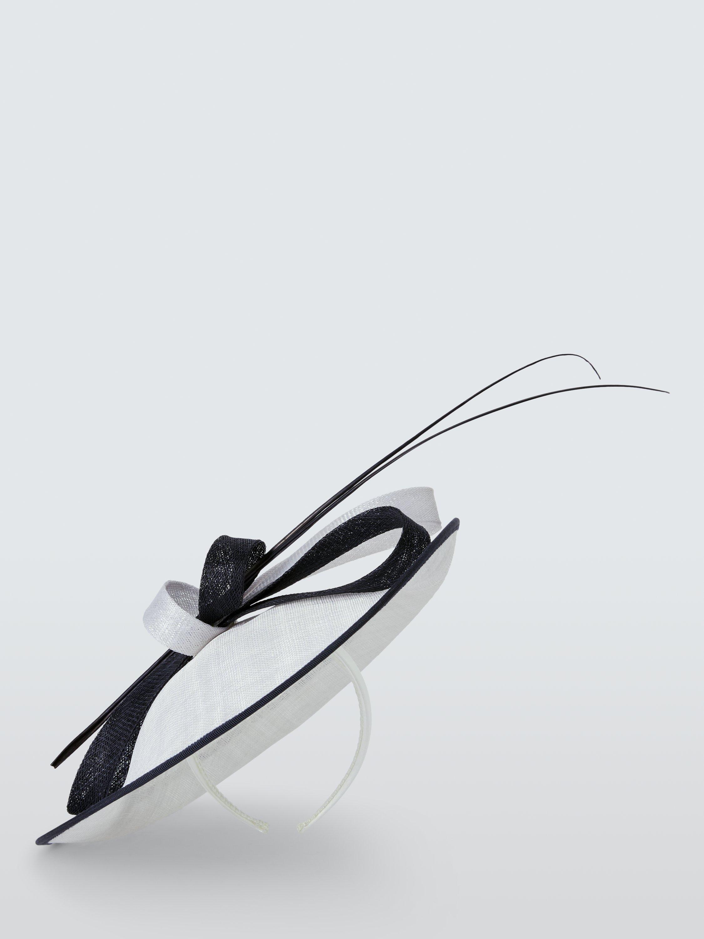 Product image 2 of 4, which shows John Lewis Daisy Disc Fascinator, Ivory/Navy
