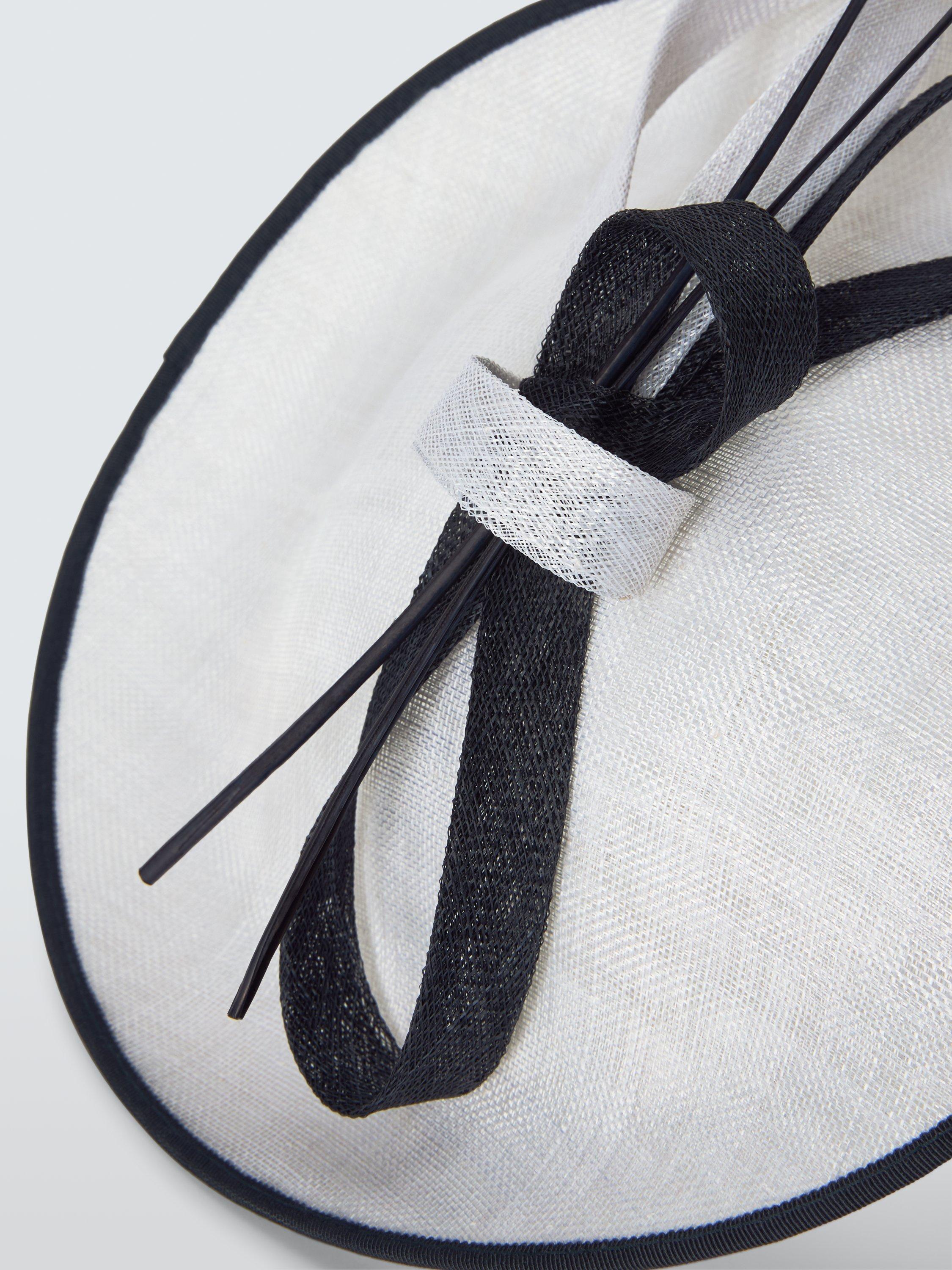 Product image 3 of 4, which shows John Lewis Daisy Disc Fascinator, Ivory/Navy