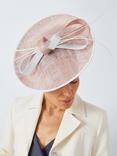 John Lewis Daisy Disc Fascinator, Ivory/Navy, Ivory/Pink