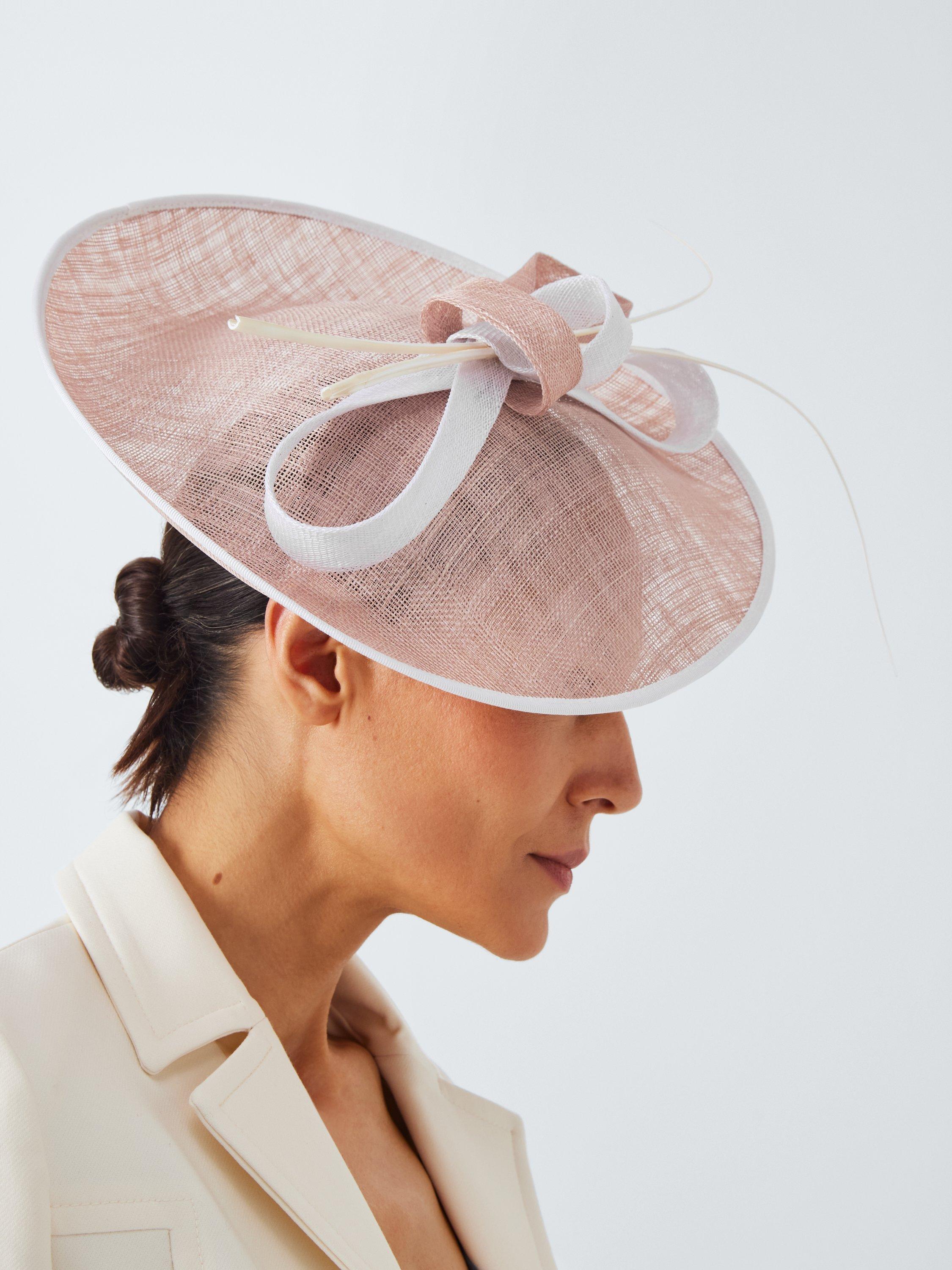 Product image 4 of 4, which shows John Lewis Daisy Disc Fascinator, Ivory/Pink