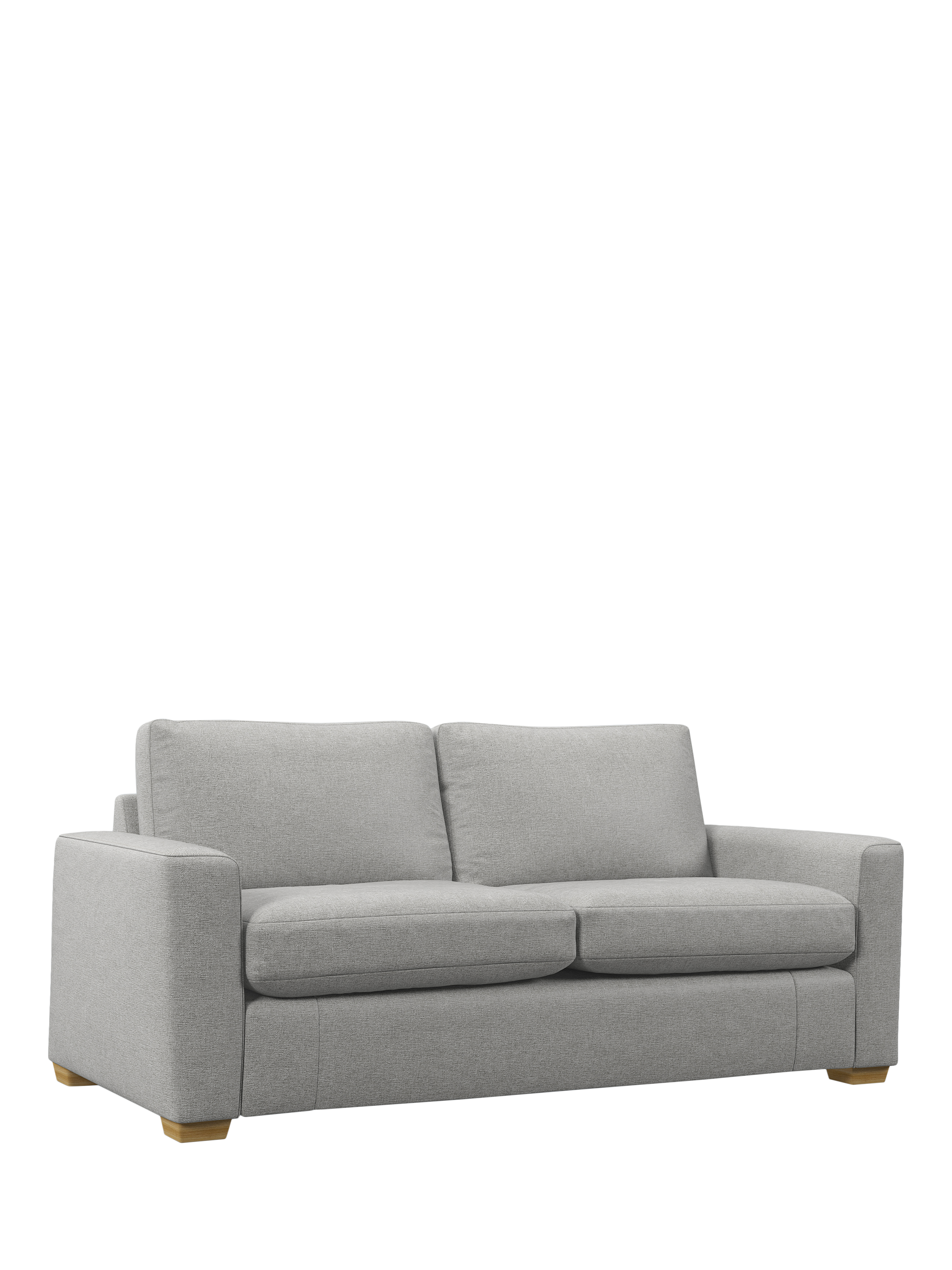 Oliver II Range, John Lewis Oliver II Large 3 Seater Sofa, Light Leg, Aquaclean Matilda Steel