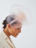 John Lewis Amber Crinkle Flower Fascinator, Pink