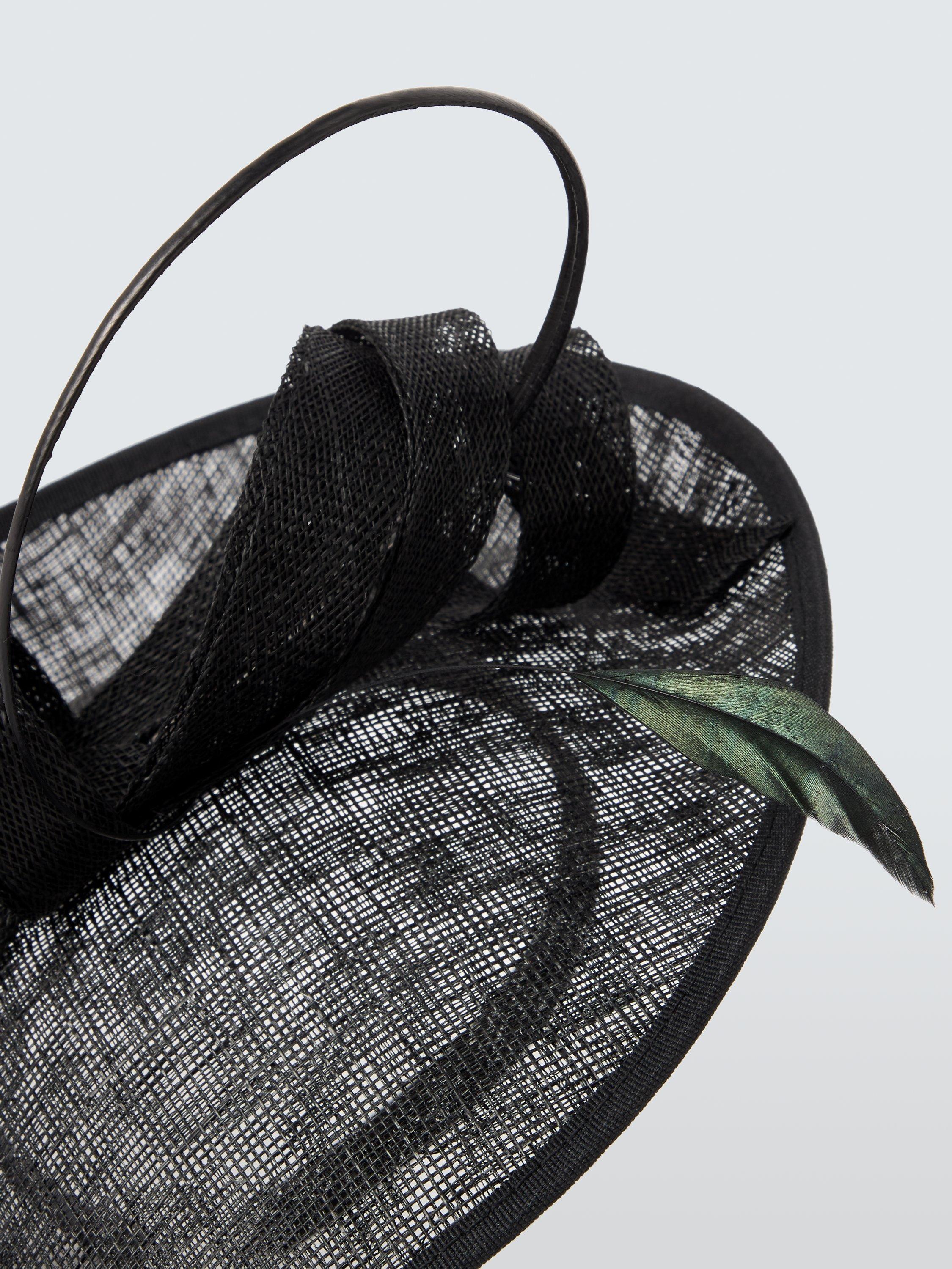 Product image 3 of 4, which shows John Lewis Beatrice Upturn Disc Twirl Fascinator, Black