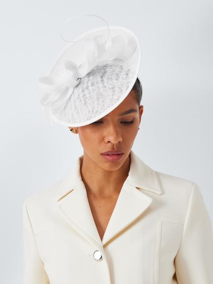 John Lewis Beatrice Upturn Disc Twirl Fascinator, Natural