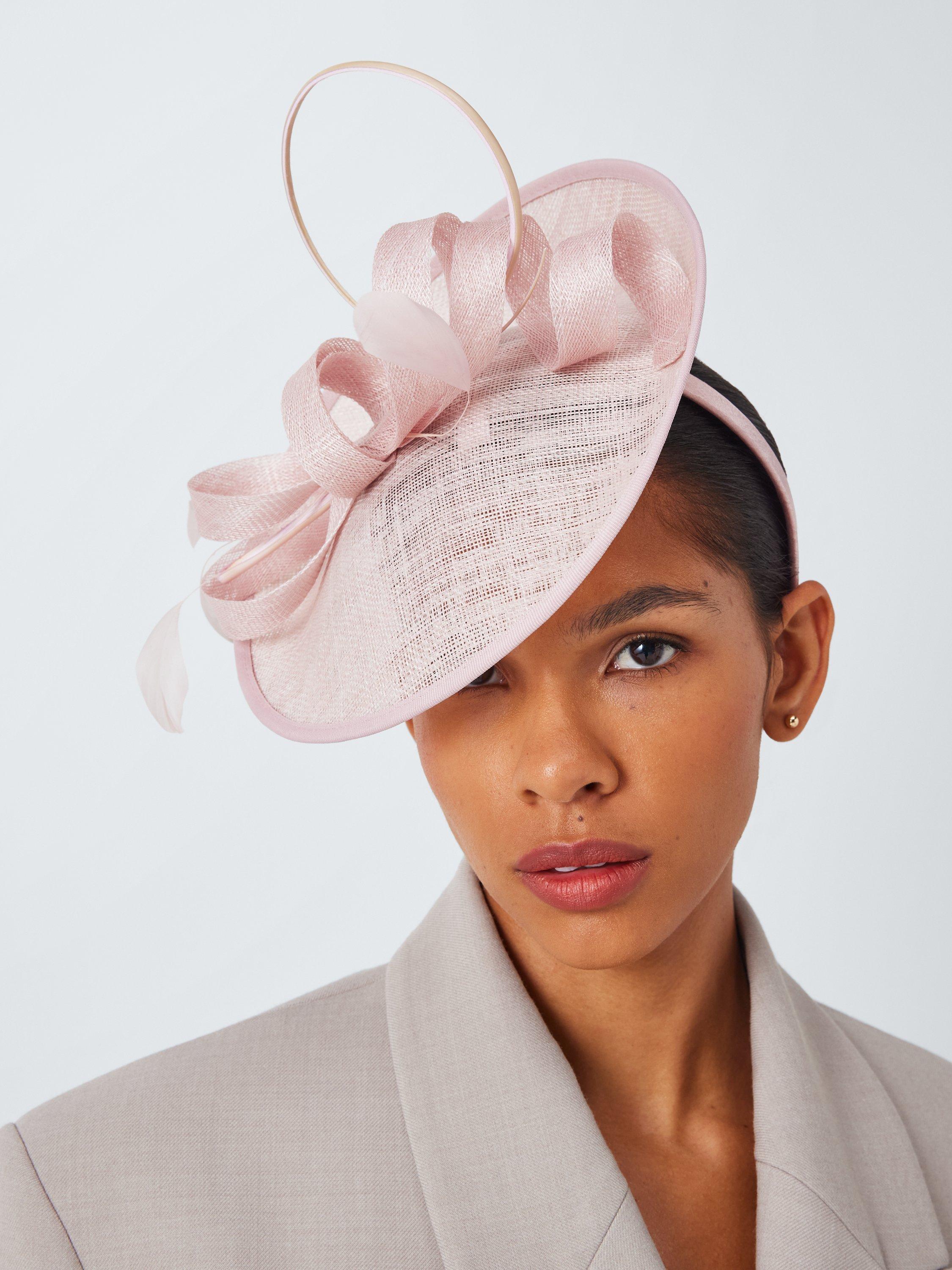 Product image 1 of 4, which shows John Lewis Beatrice Upturn Disc Twirl Fascinator, Pink