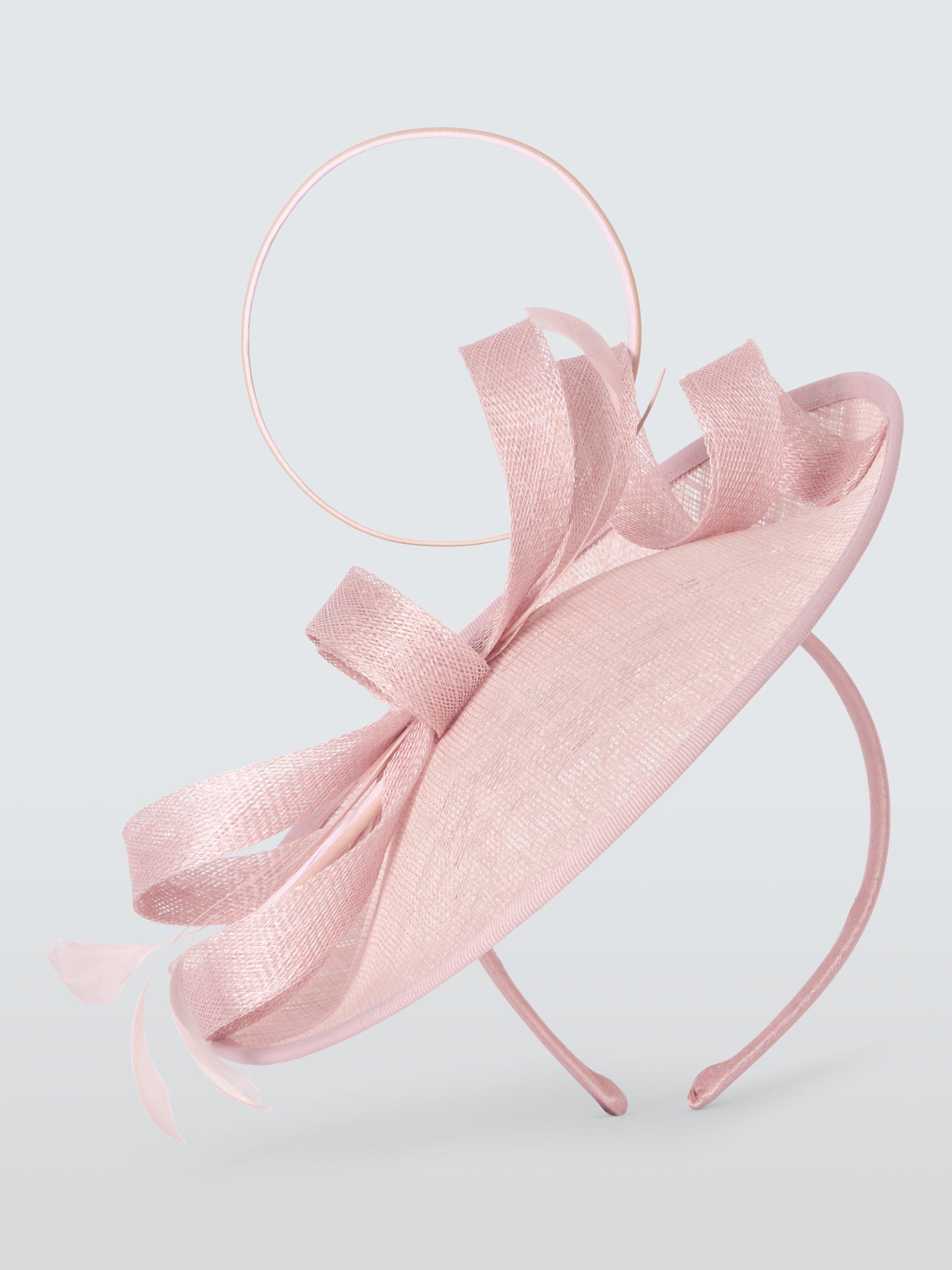 Product image 2 of 4, which shows John Lewis Beatrice Upturn Disc Twirl Fascinator, Pink
