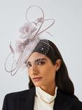 Snoxells Rebecca Flower Corsage Veil Fascinator, Dusty Maeve