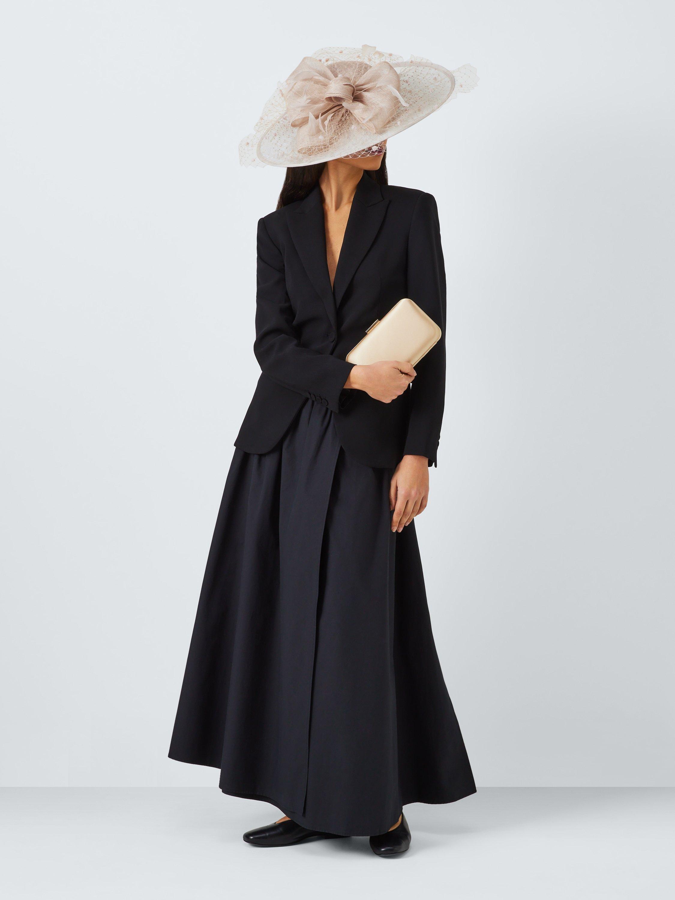 Product image 4 of 4, which shows Snoxells Sofia East West Large Disc Occasion Hat, Champagne