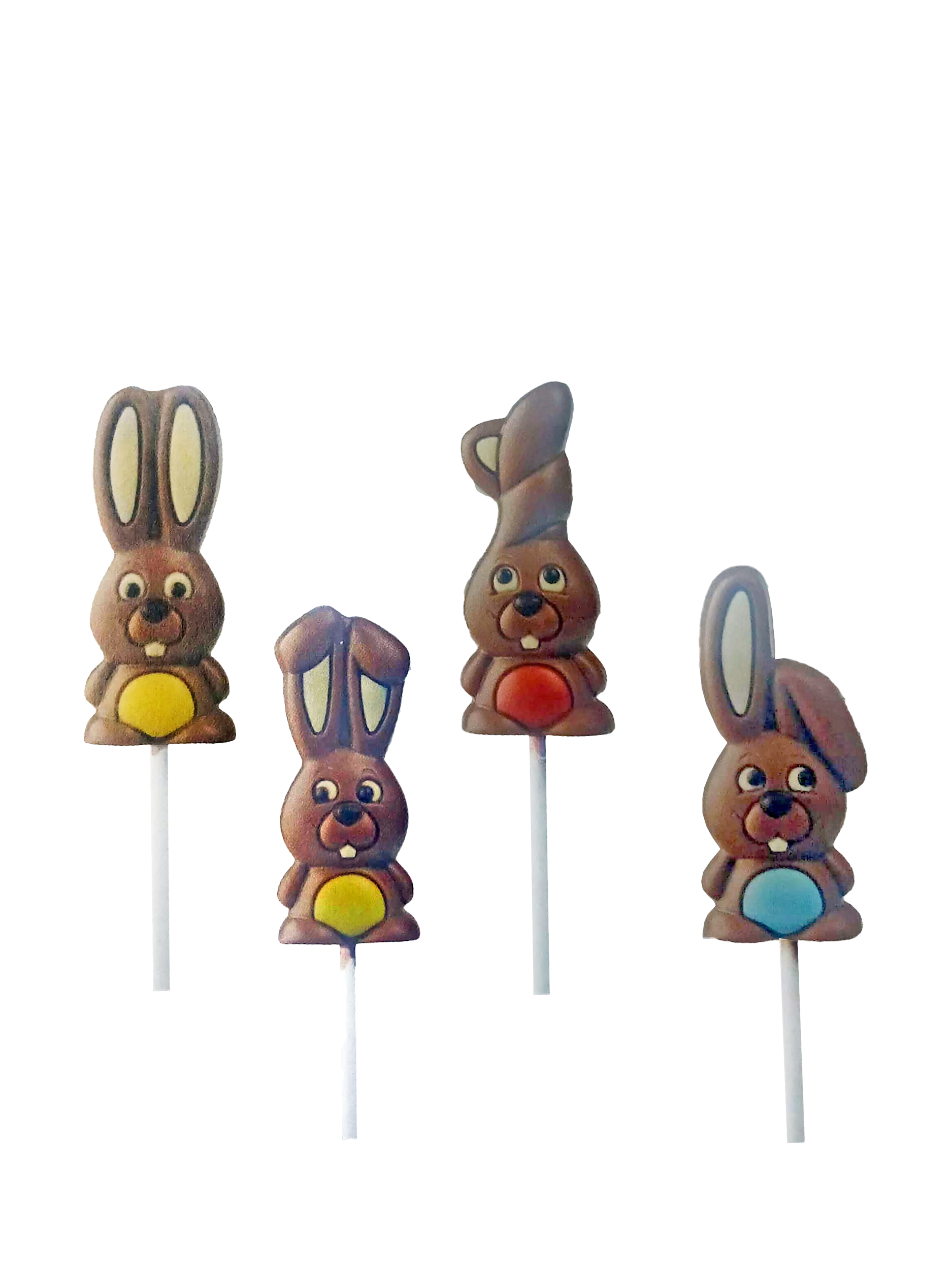 Natalie Easter Bunny Assorted Belgian Milk Chocolate Lollipop, 25g
