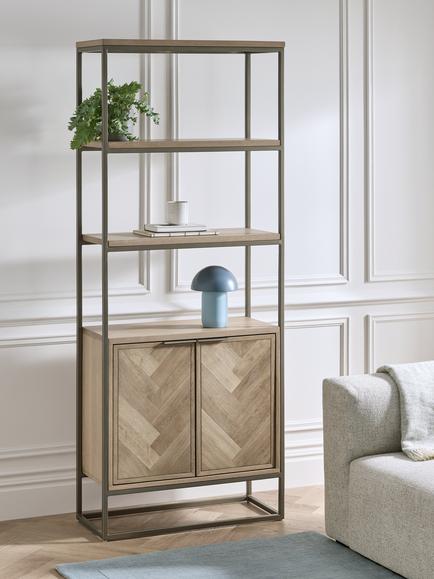John Lewis Estate Shelving/Storage Unit, Oak - view 2, Natural