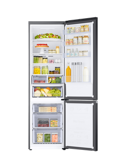 Samsung Series 8 SpaceMax™ RB38C607AB1/EU Smart Combi 70/30 Fridge Freezer, Black - view 2, Black