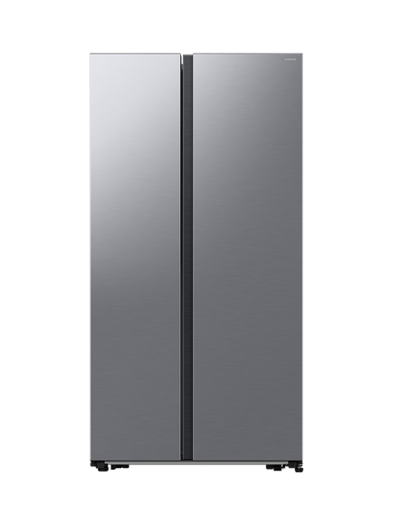 Samsung Series 6 RS57DG400EM9EU Freestanding 65/35 Smart American Fridge Freezer with SpaceMax™, Silver Matt, Silver Matt