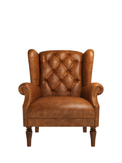 John Lewis Claverdon II Leather Armchair, Dark Leg, Brompton Tan