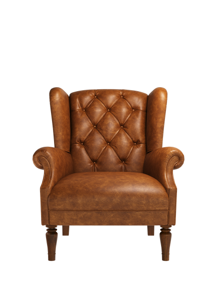 John Lewis Claverdon II Leather Armchair, Dark Leg, Brompton Tan