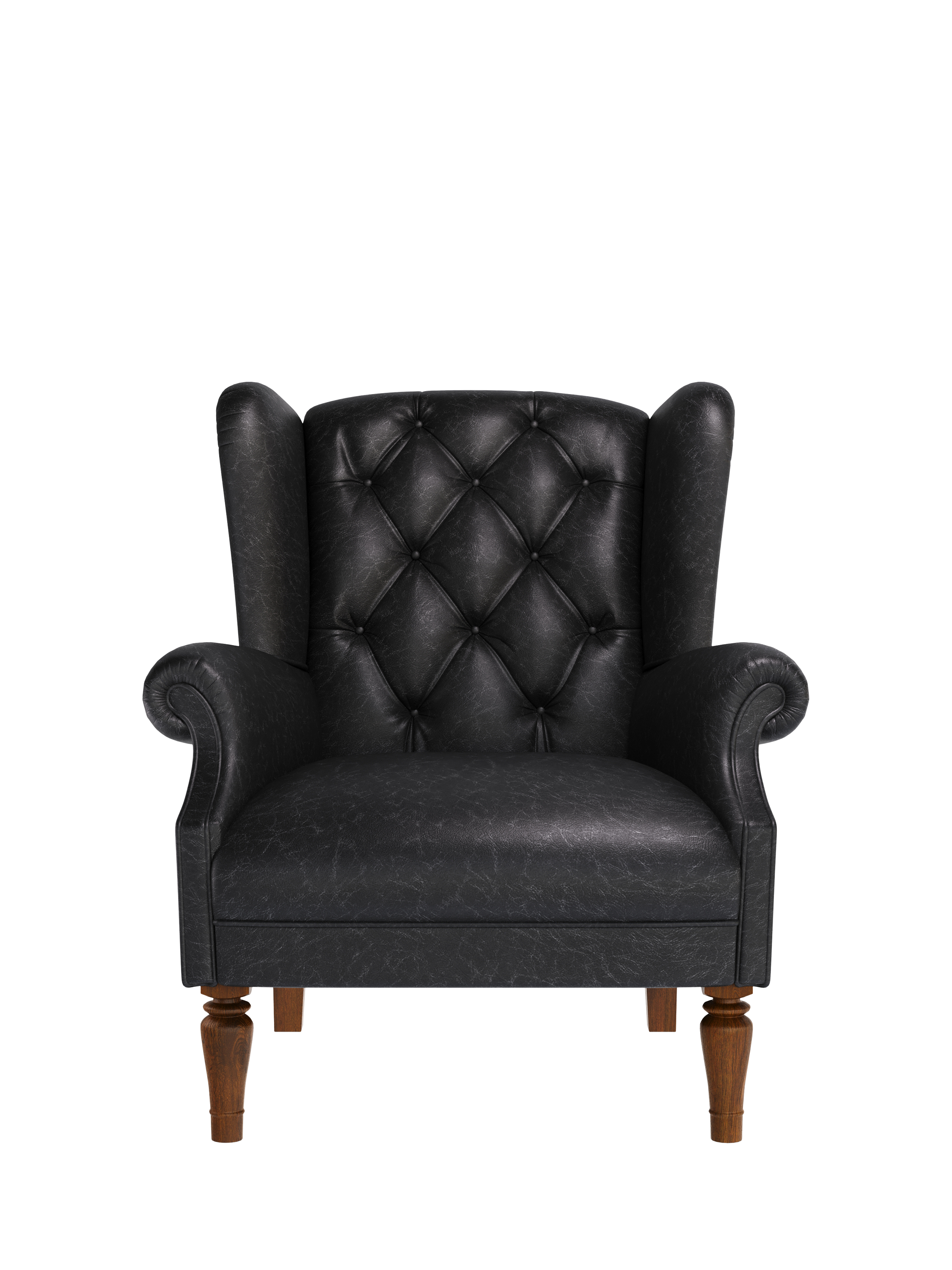 Claverdon II Range, John Lewis Claverdon II Leather Armchair, Dark Leg, Galveston Black