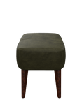 John Lewis Bergen Leather Footstool, Dark Leg