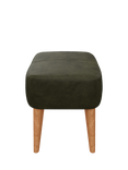 John Lewis Bergen Leather Footstool, Light Leg