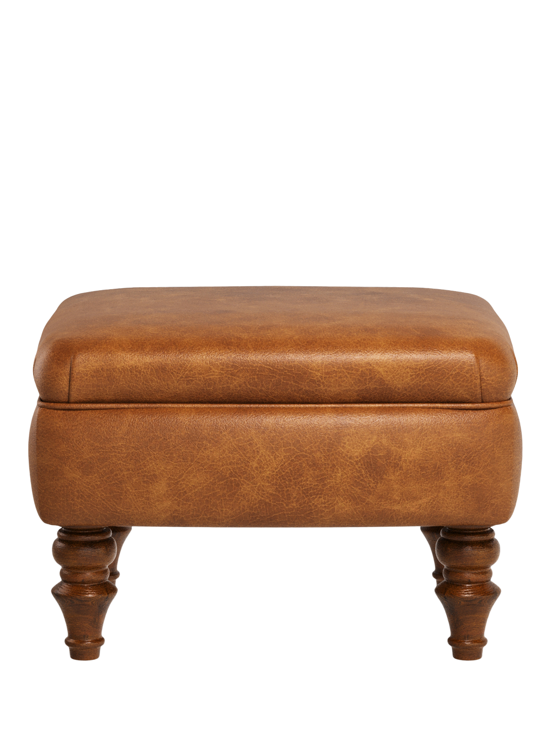 Claverdon II Range, John Lewis Claverdon II Leather Footstool, Dark Leg