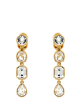 Emma Holland Crystal Drop Clip-On Earrings, Gold