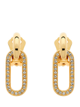 Emma Holland Crystal Oval Drop Clip-On Earrings, Gold