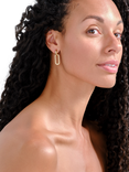 Emma Holland Crystal Oval Drop Clip-On Earrings, Gold