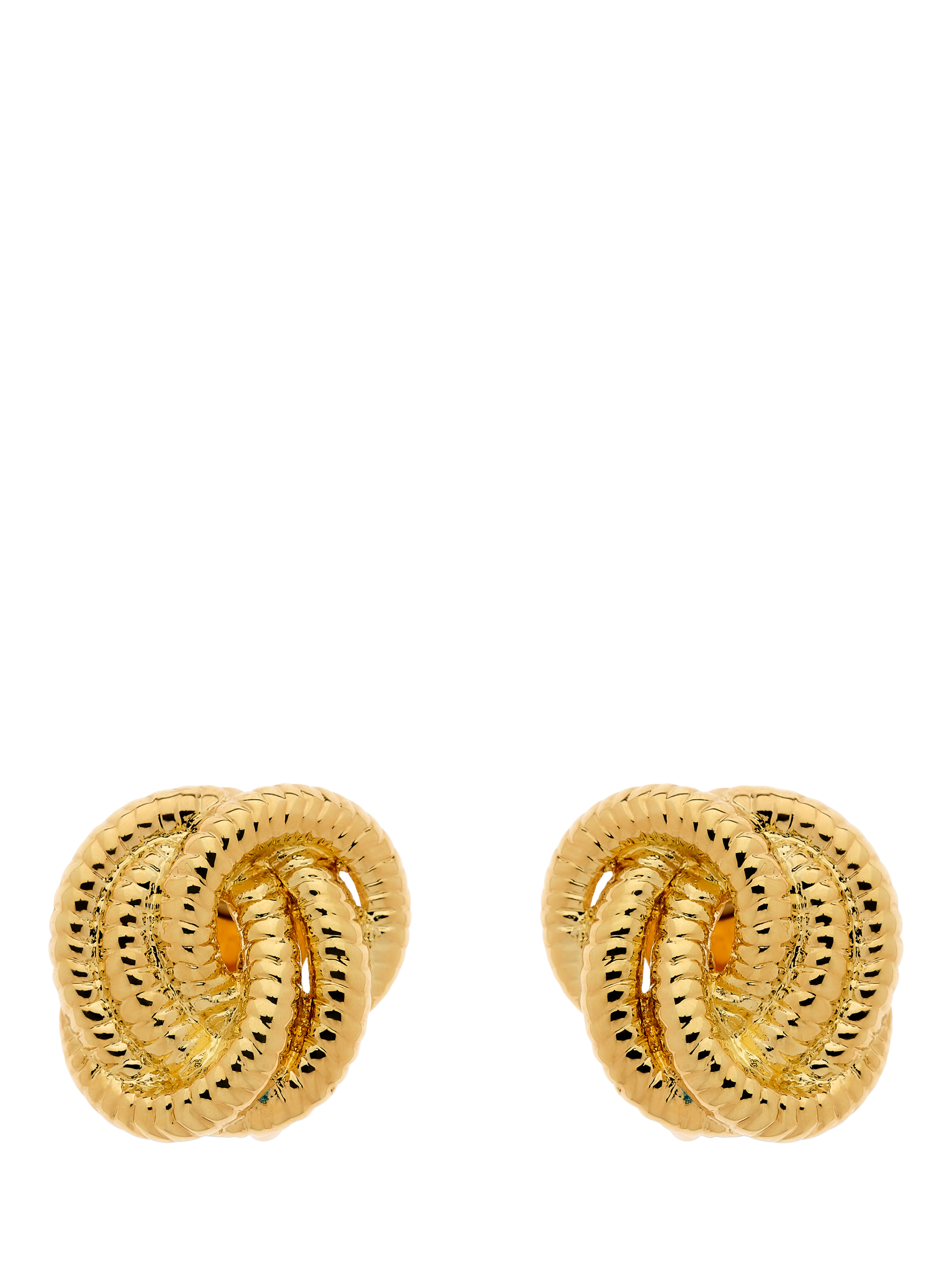 Product image 1 of 2, which shows Emma Holland Knot Clip-On Earrings, Gold