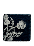 Selbrae House Thistle Trio Slate Coaster, Natural